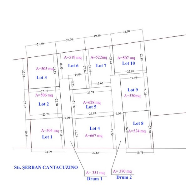 Snagov- Ciofliceni, loturi de casa intre 504-670mp, Serban Cantacuzino!